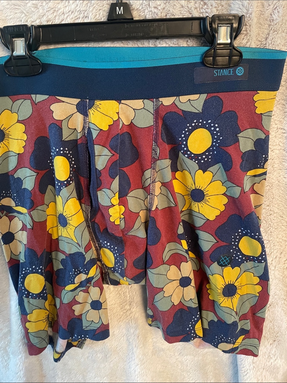 Stance Kids Floral Boxer Briefs - Navy, Yellow & Burgundy